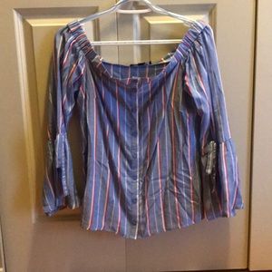 ATMOSPHERE OFF SHOULDER SHIRT